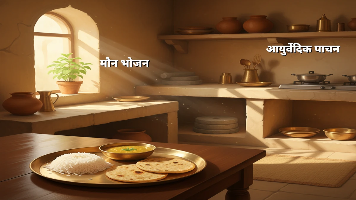 बिना खर्च वजन घटाने के लिए मौन भोजन के आयुर्वेदिक नियम